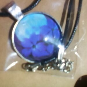 Blue two color Pendant Necklace